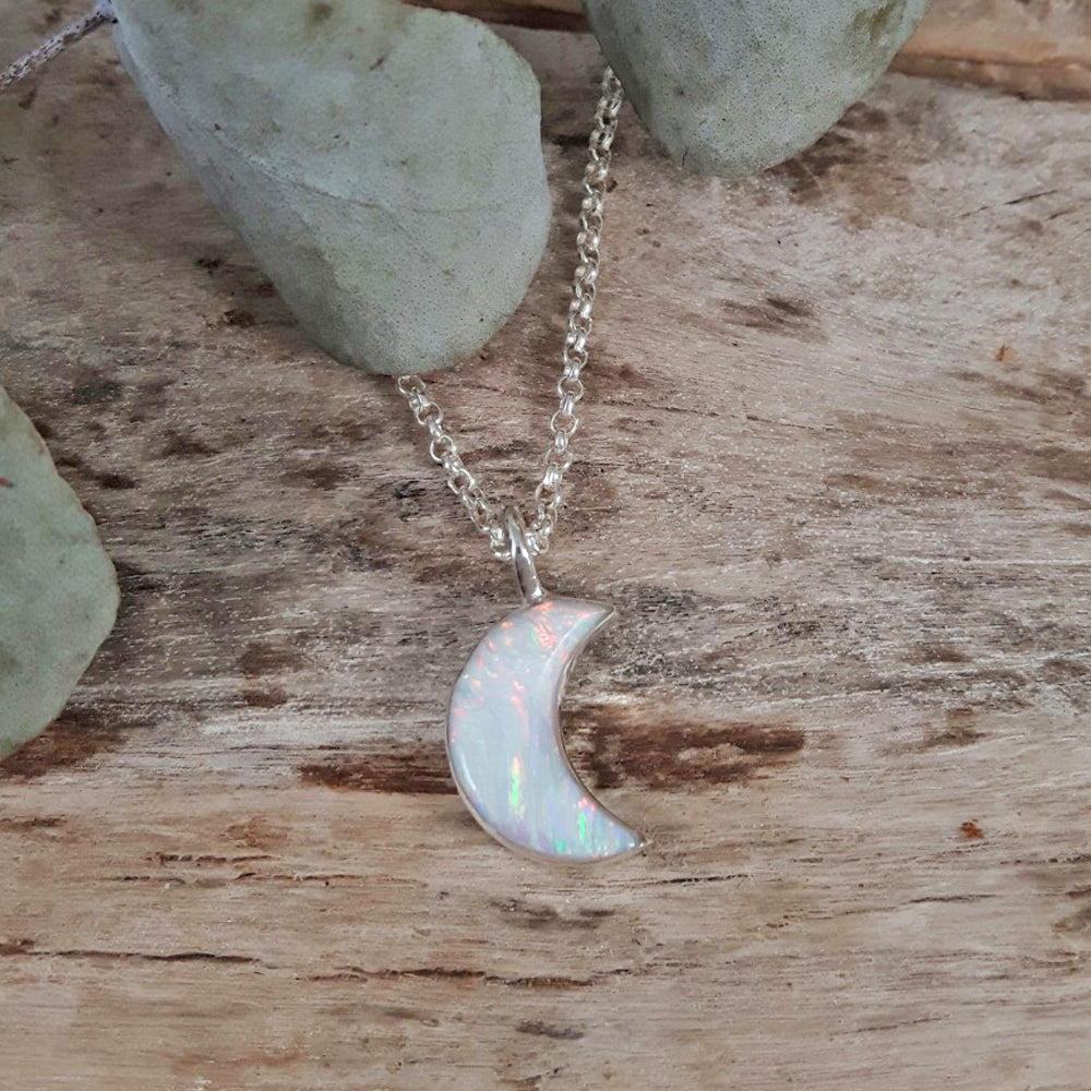 Flinder White Moon Pendant