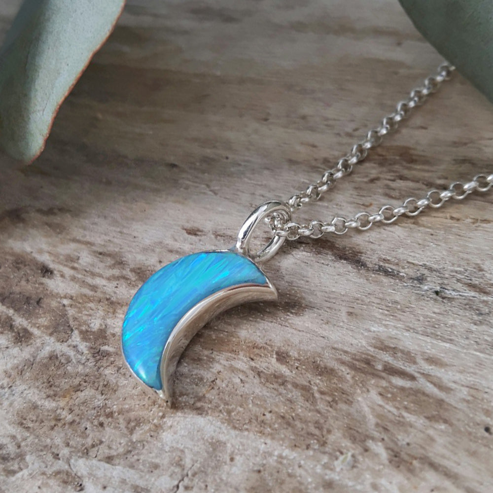 Flinder Turquoise Moon Pendant