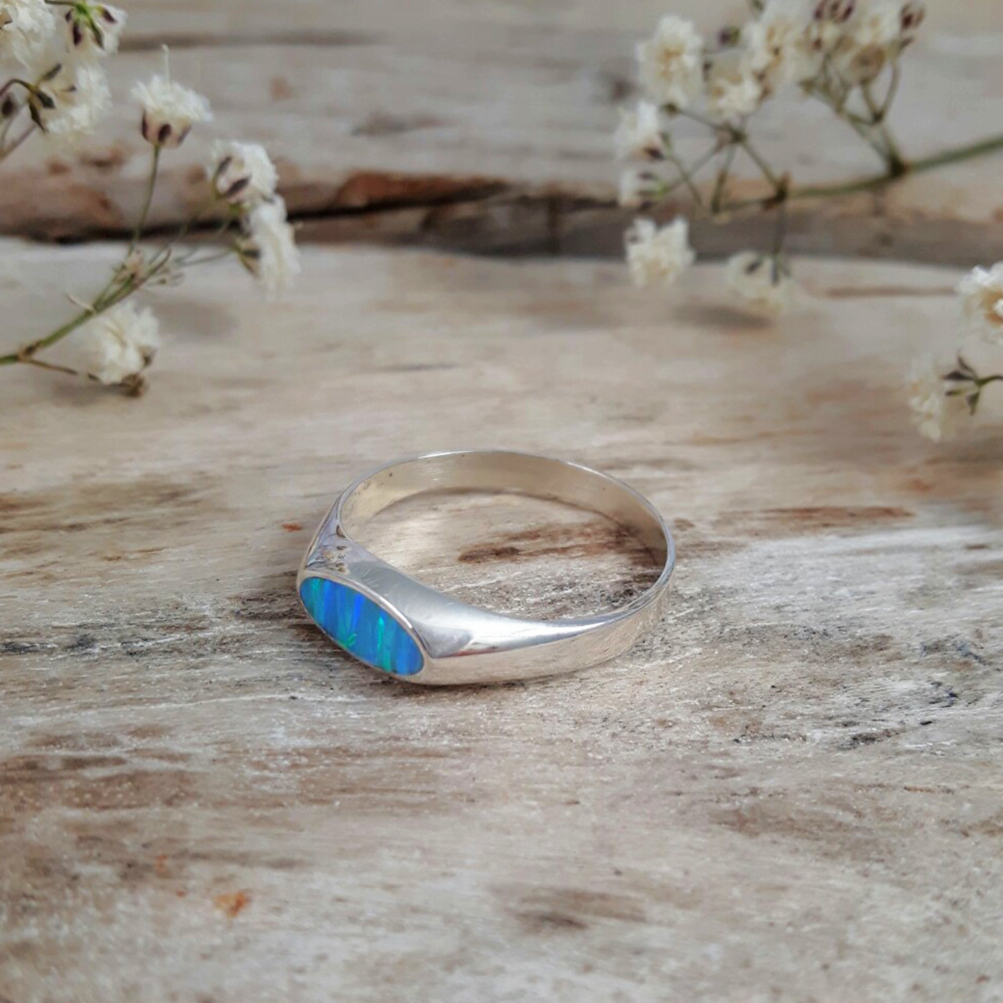 Flinder Signet Oval Turquoise Ring