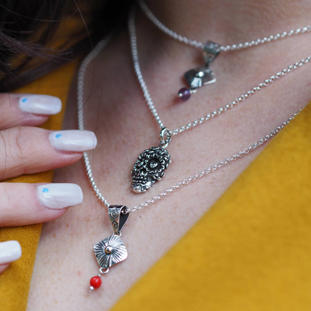 Catrina Skull Sterling Silver Pendant