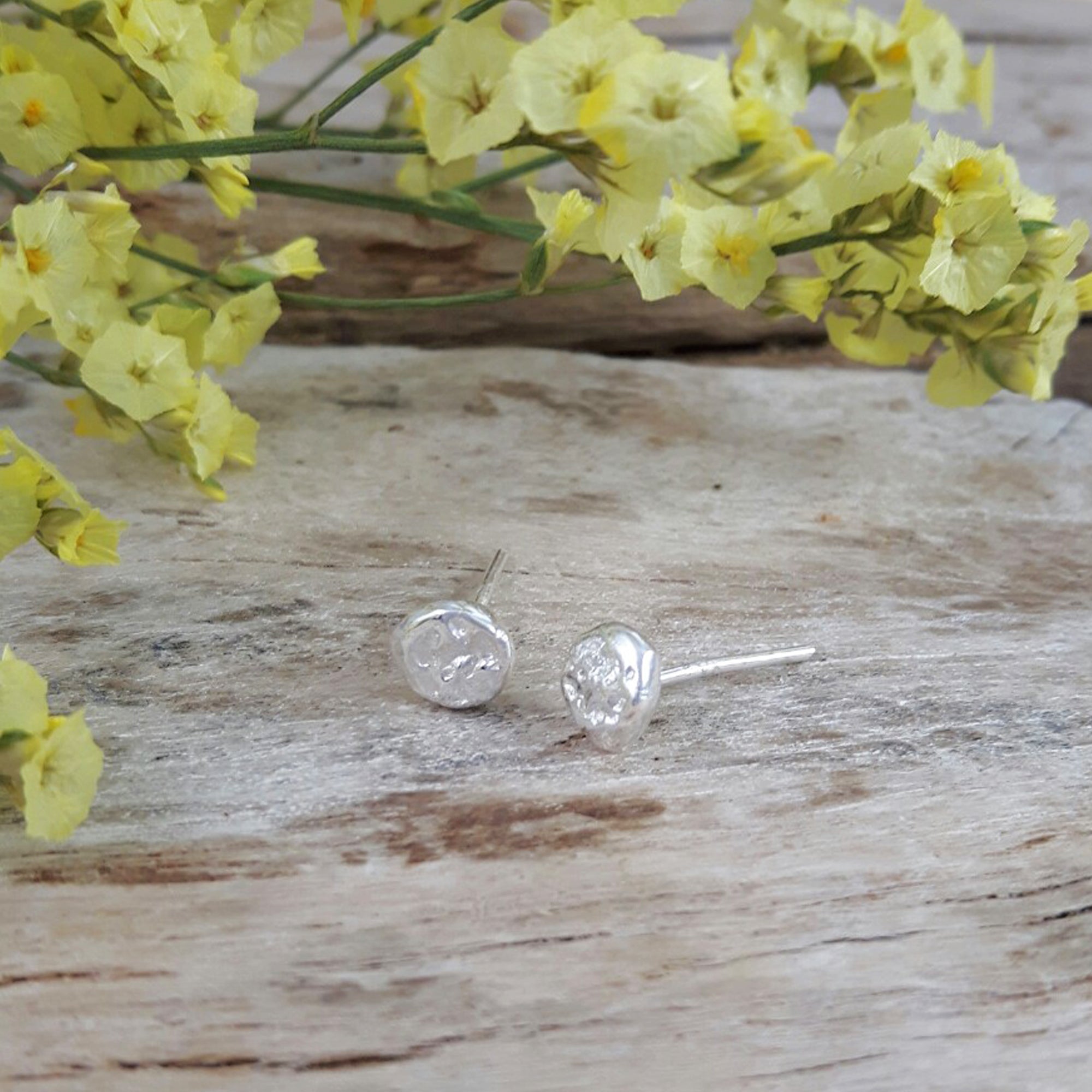 Foresta Tiny Ball Silver Stud Earrings