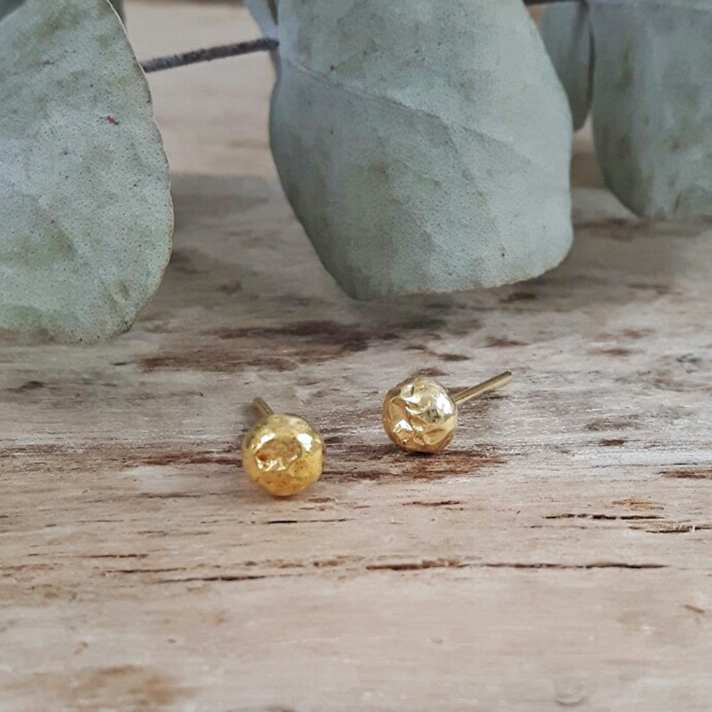 Foresta Tiny Ball Gold Stud Earrings