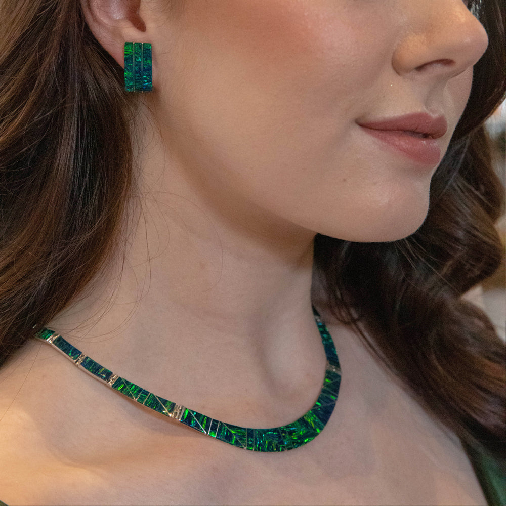 Flinder Nouveau Emerald Necklace