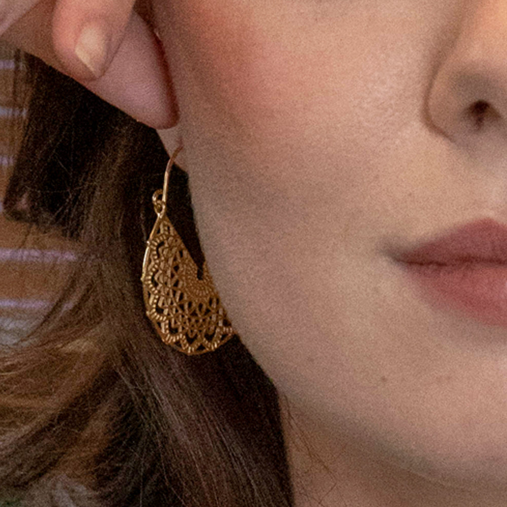 Boho Gold Hoop Earrings