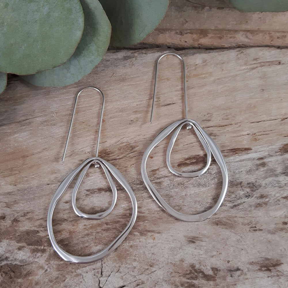 Toro Polished Double Drop Earrings