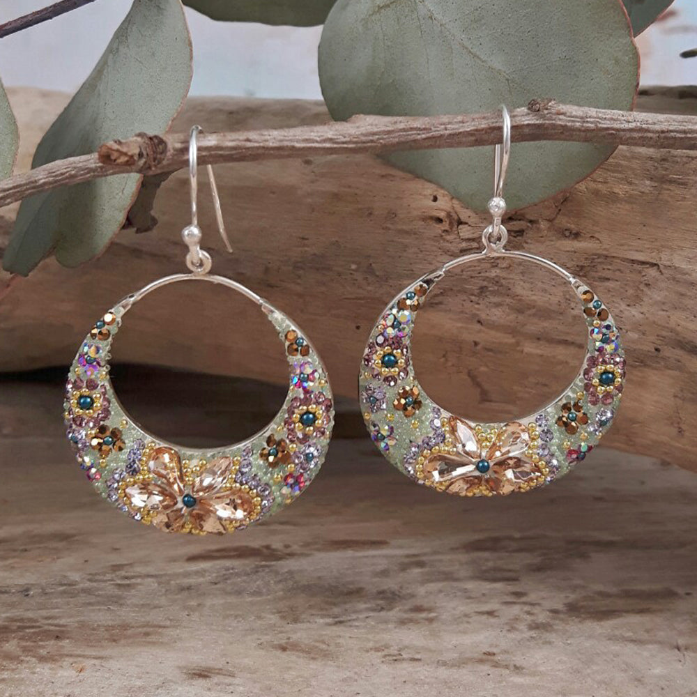 Allegra Hoop Antique Drop Earrings