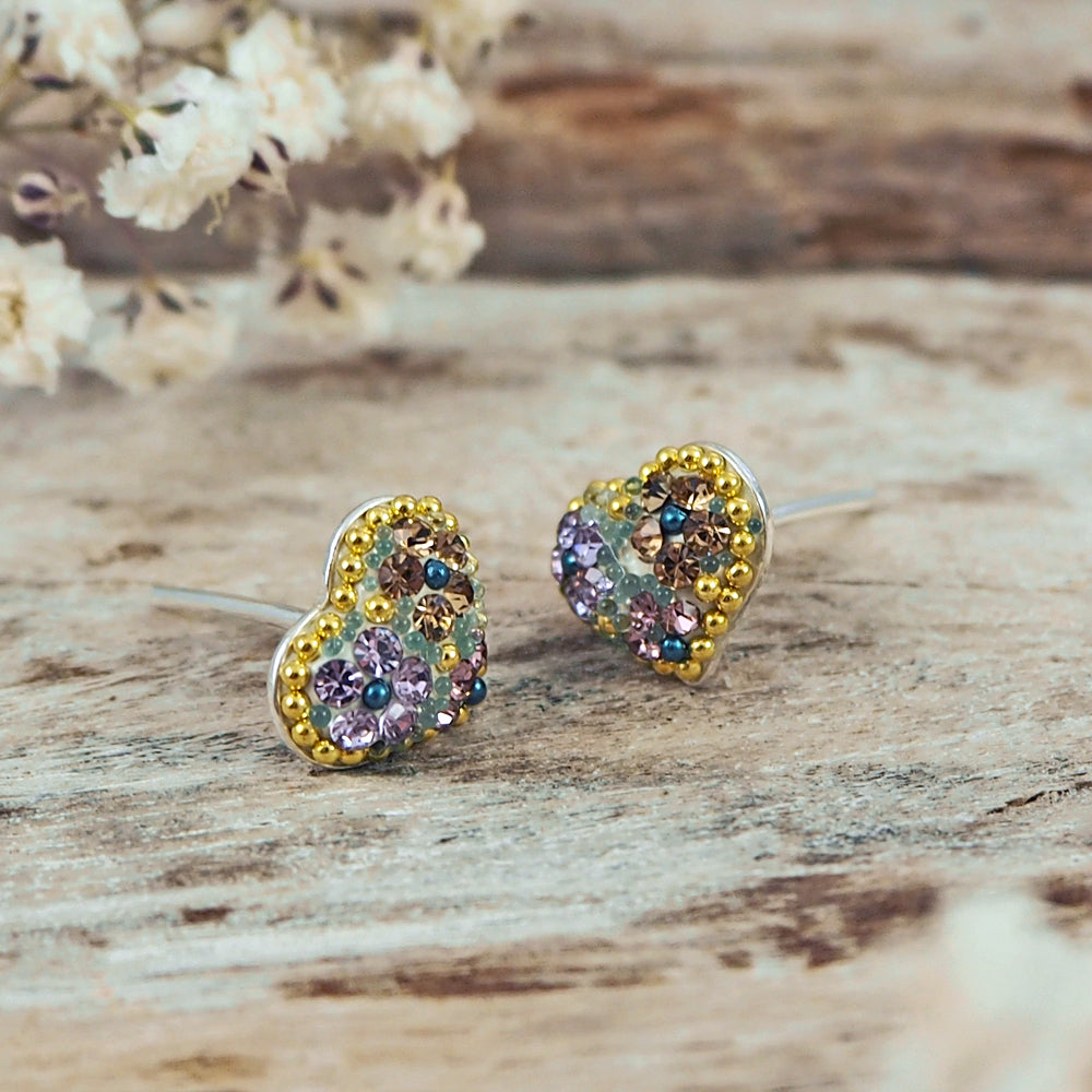 Allegra Heart Antique Studs