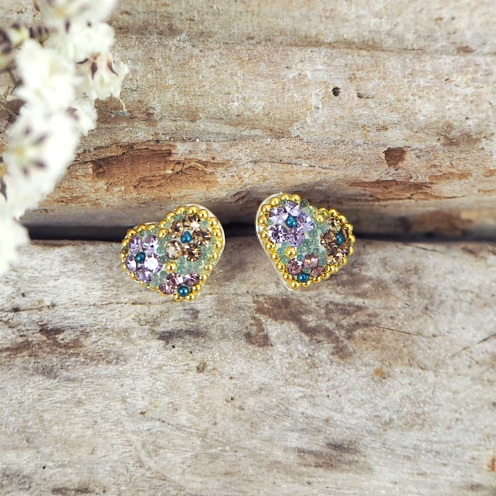 Allegra Heart Antique Studs