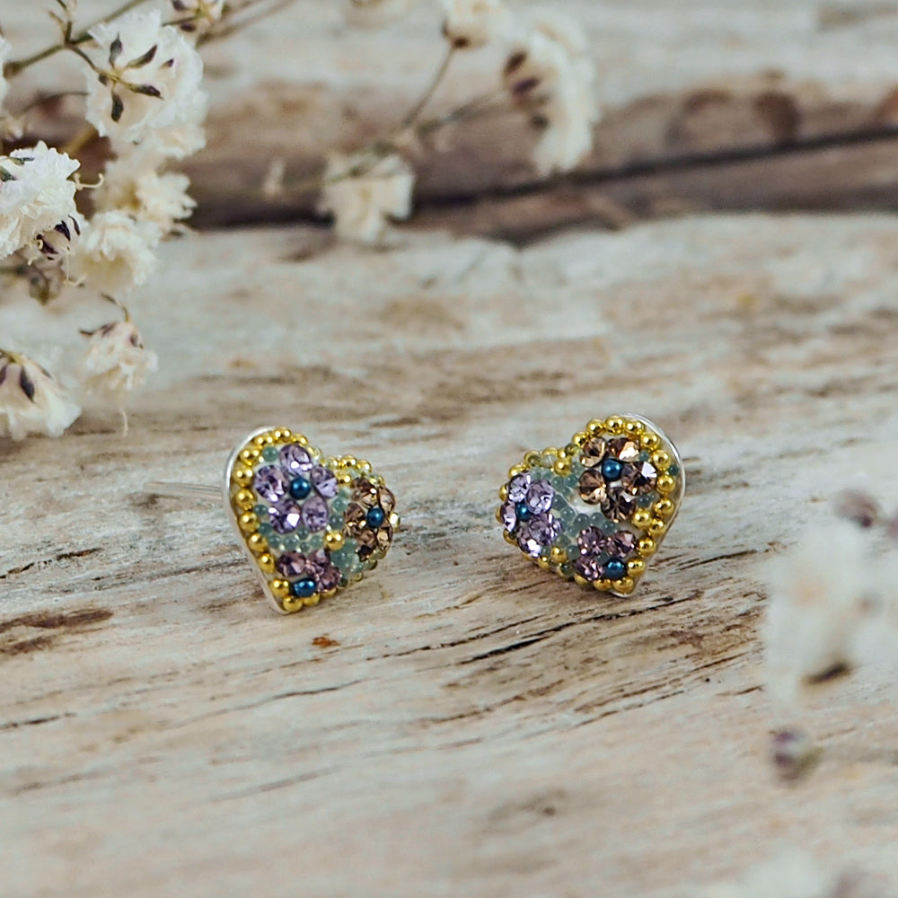 Allegra Heart Antique Studs