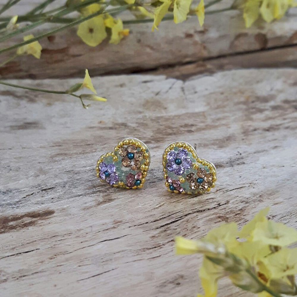 Allegra Heart Antique Studs