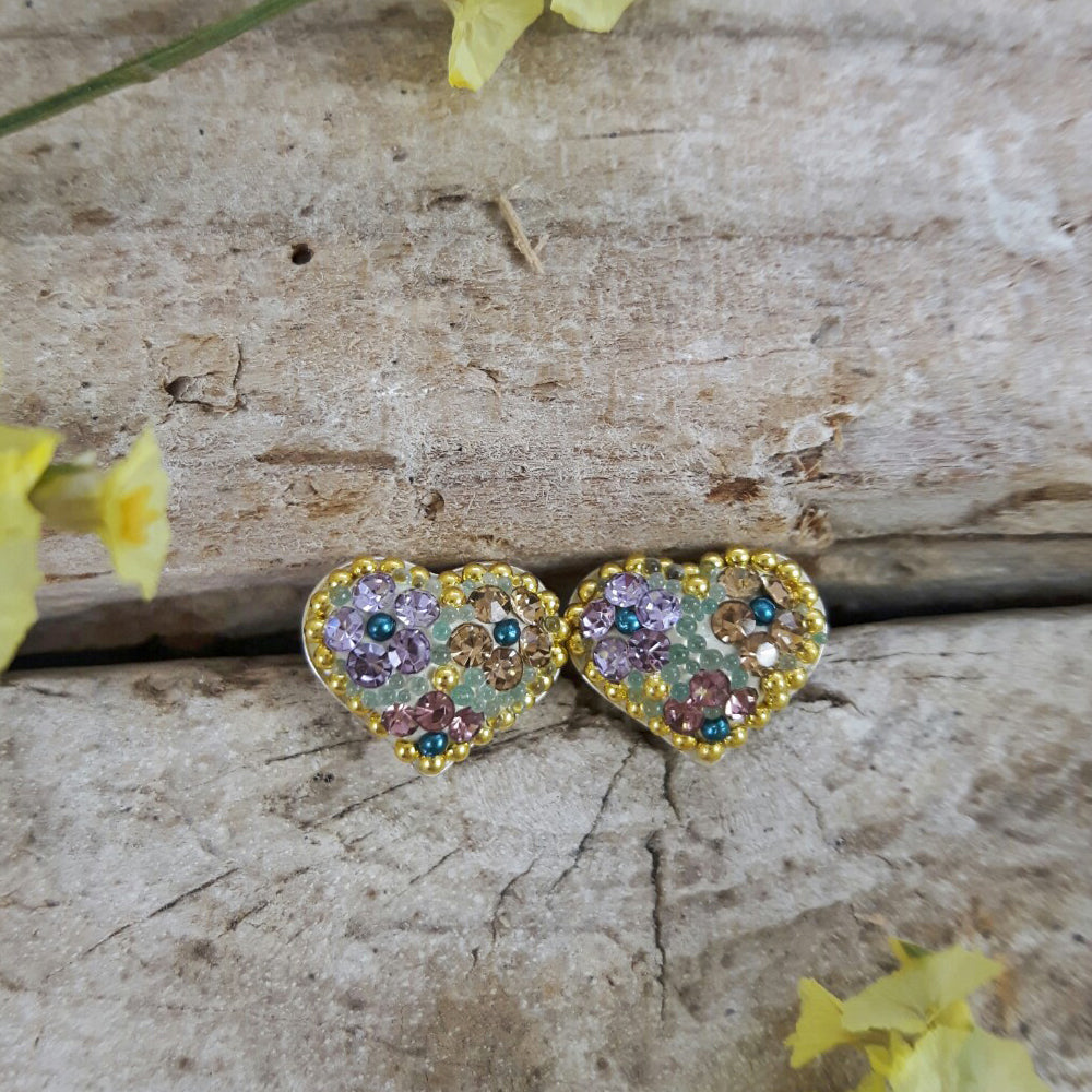 Allegra Heart Antique Studs