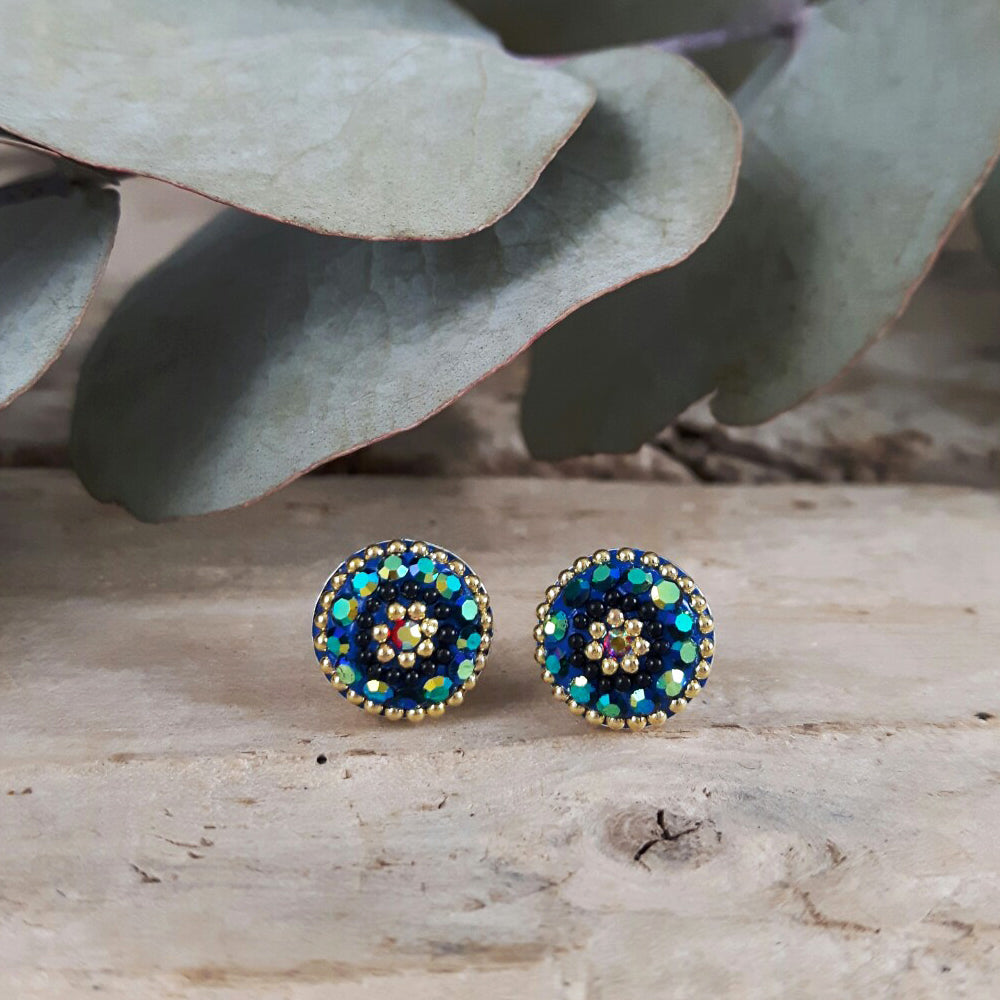 Allegra Iridescent Daisy Stud Earring