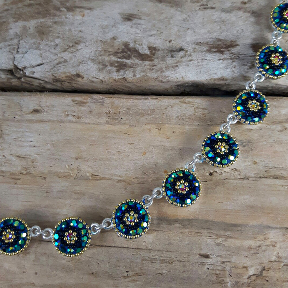 Allegra Iridescent Rd Daisy Necklace