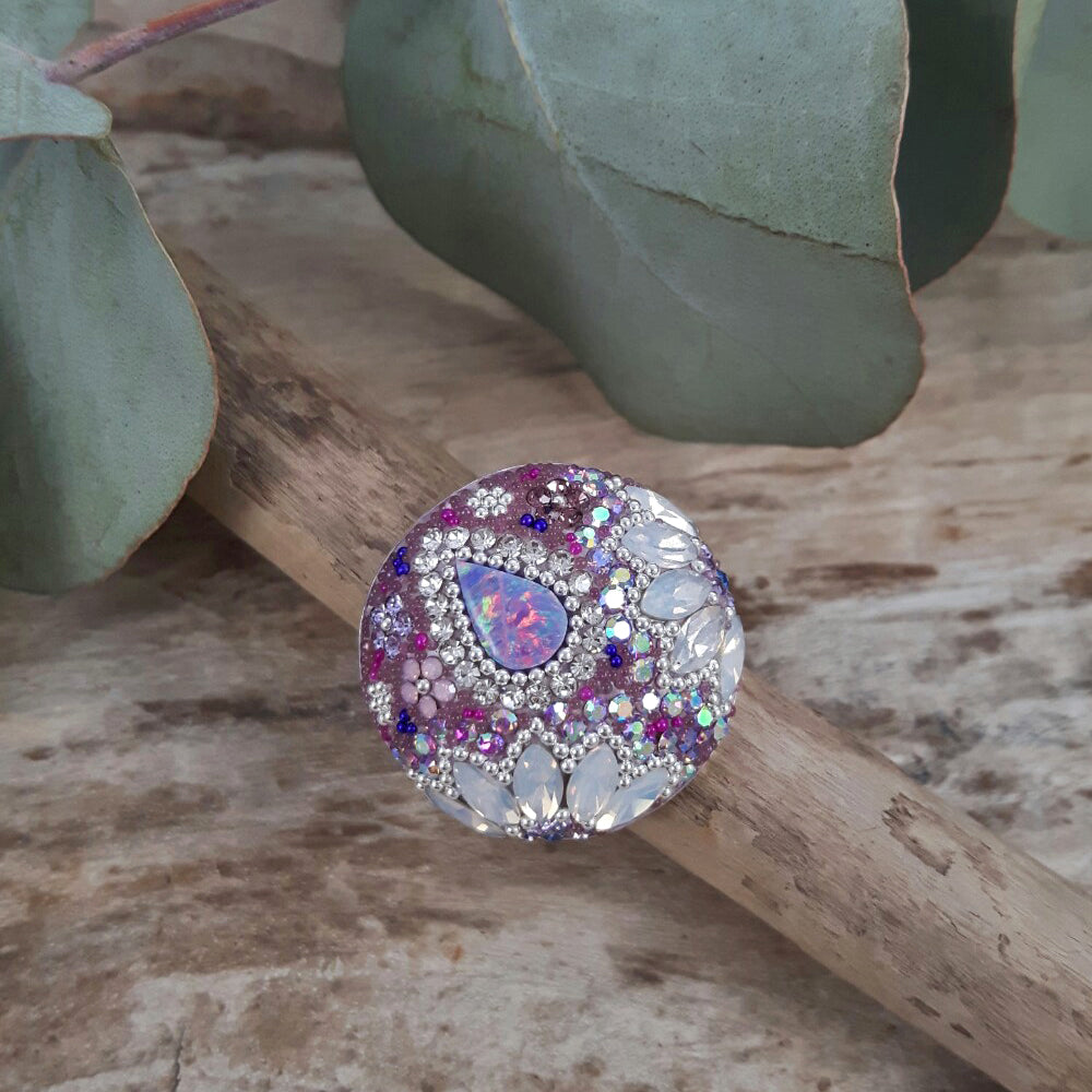 Allegra Dome Lilac Dream Adjustable Ring