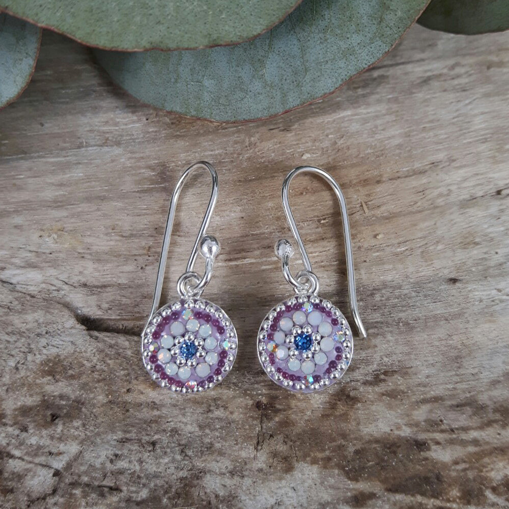 Allegra Lilac Dream Round Drop Earring