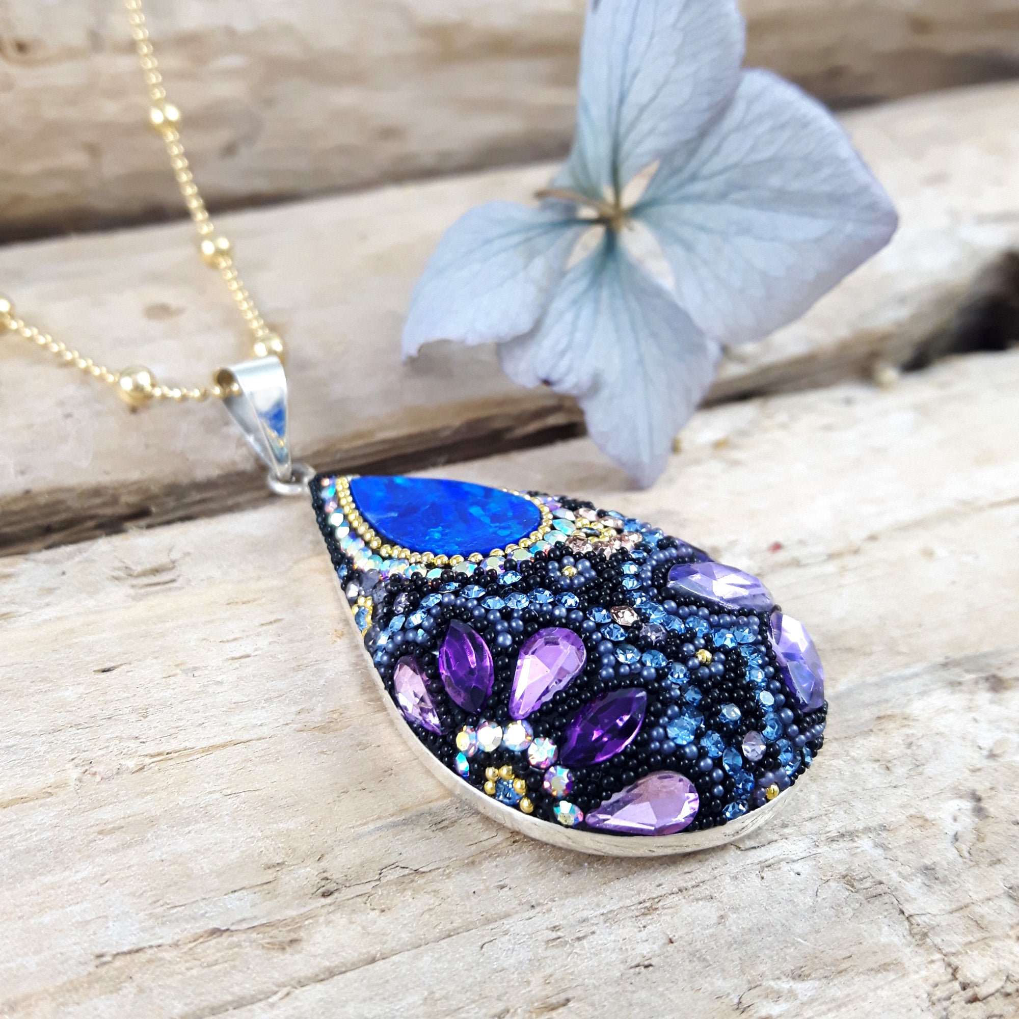 Allegra Purple Shimmer Pendant