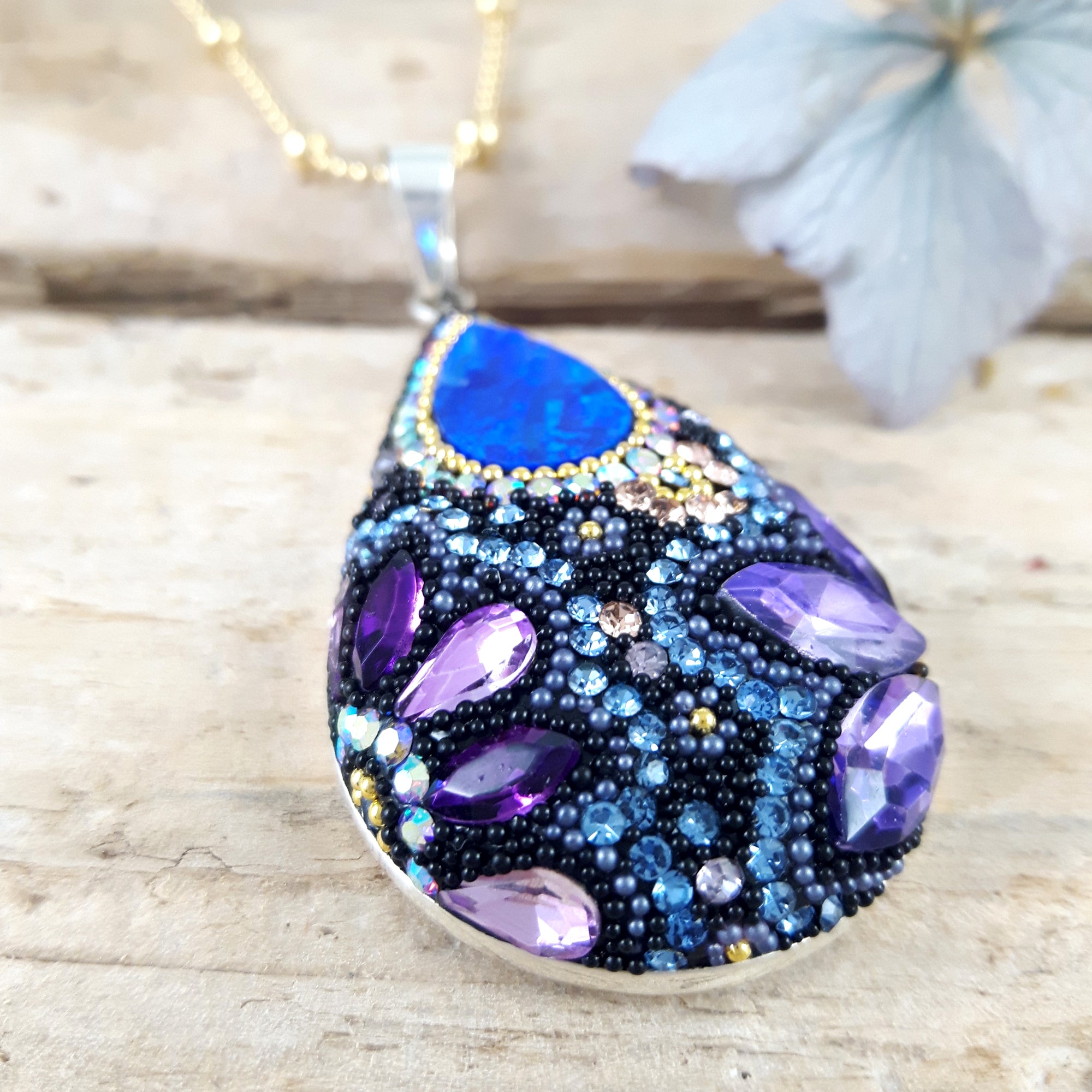 Allegra Purple Shimmer Pendant