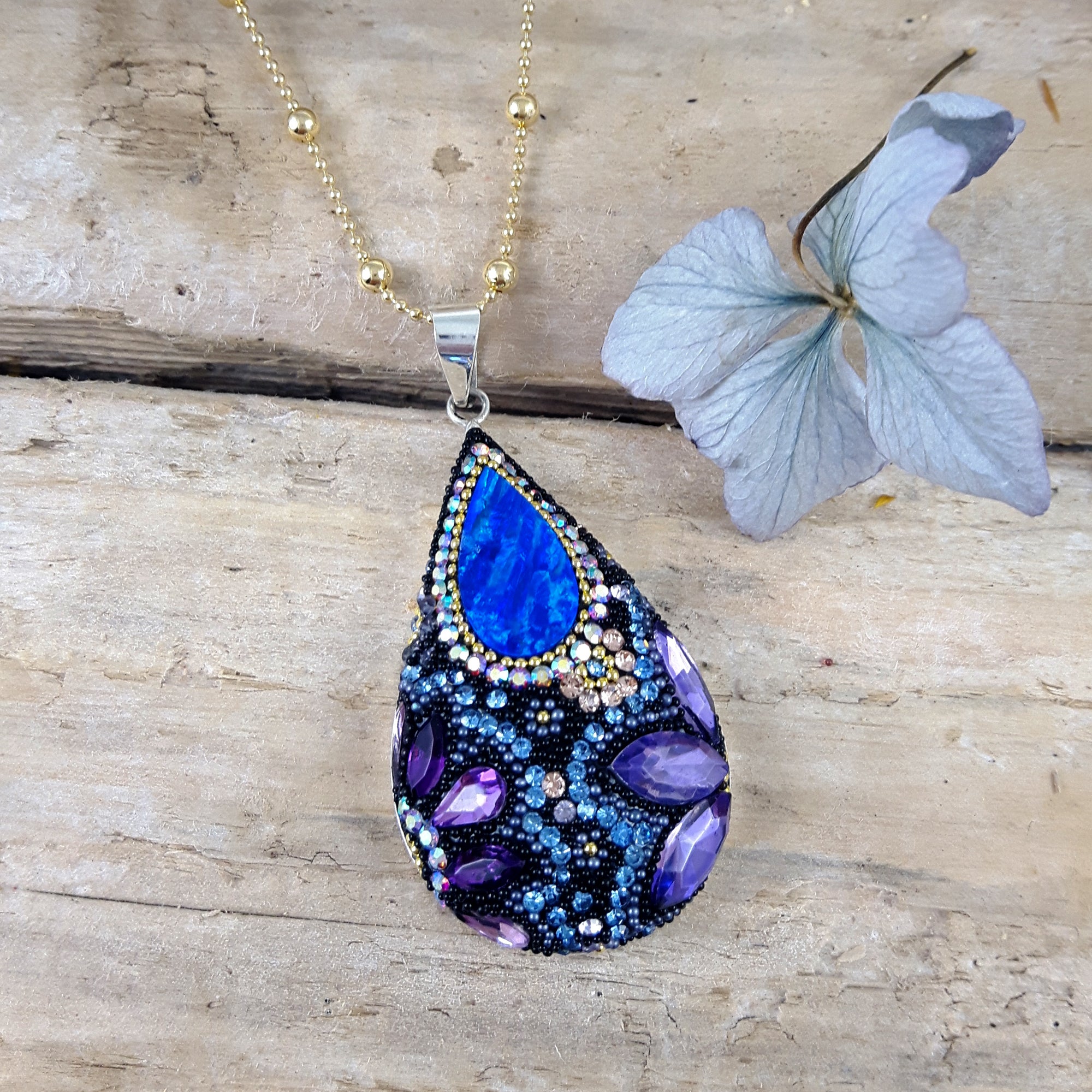 Allegra Purple Shimmer Pendant