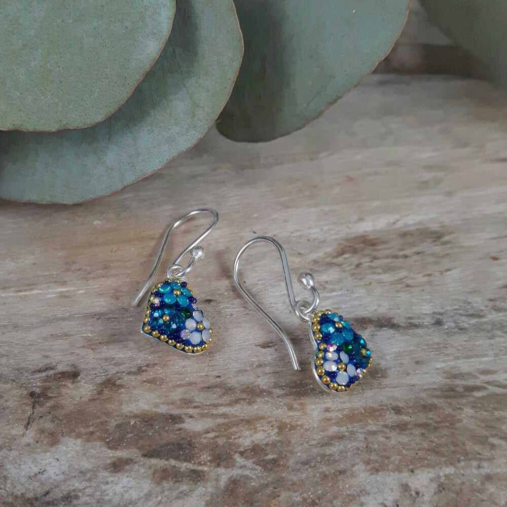 Allegra Heart Sapphire Dream Drop Earrings