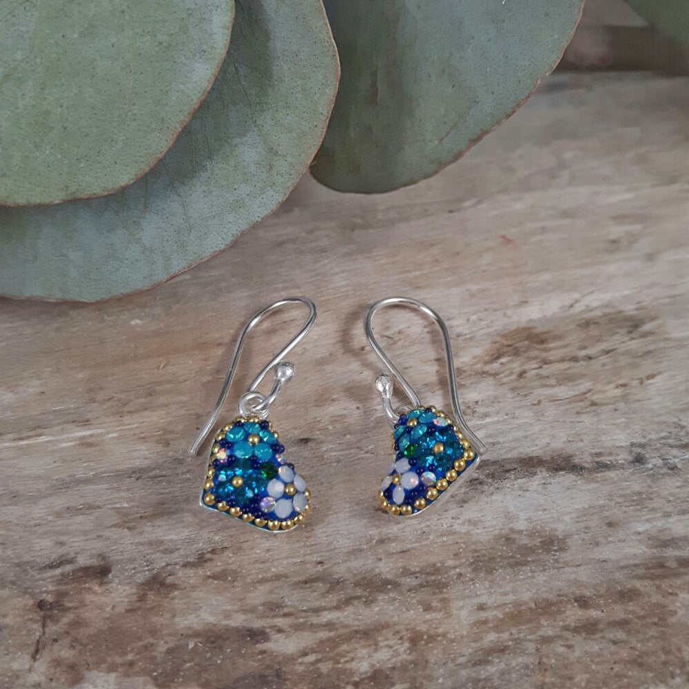 Allegra Heart Sapphire Dream Drop Earrings