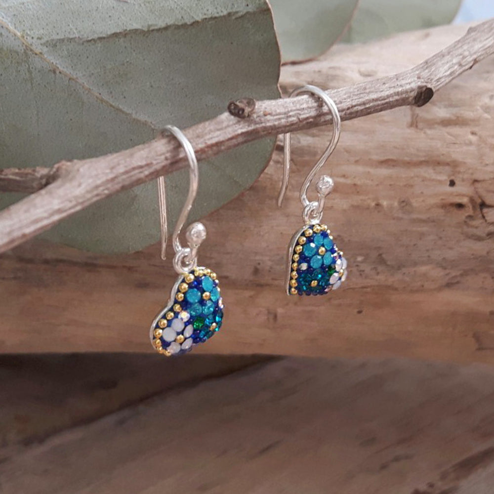 Allegra Heart Sapphire Dream Drop Earrings