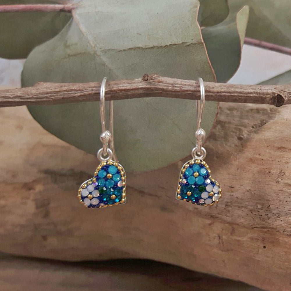 Allegra Heart Sapphire Dream Drop Earrings