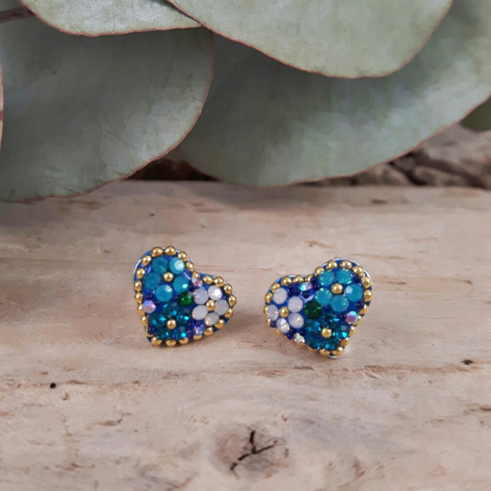 Allegra Heart Sapphire Dream Studs