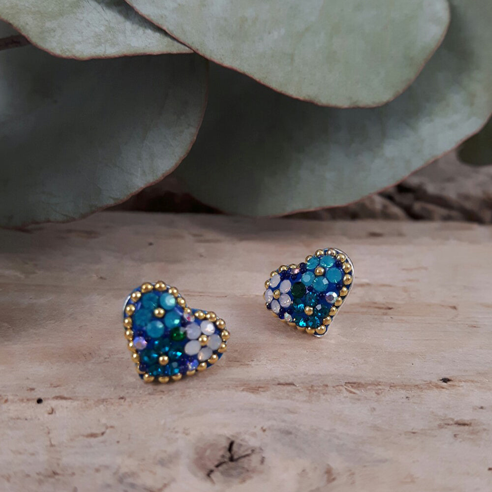 Allegra Heart Sapphire Dream Studs