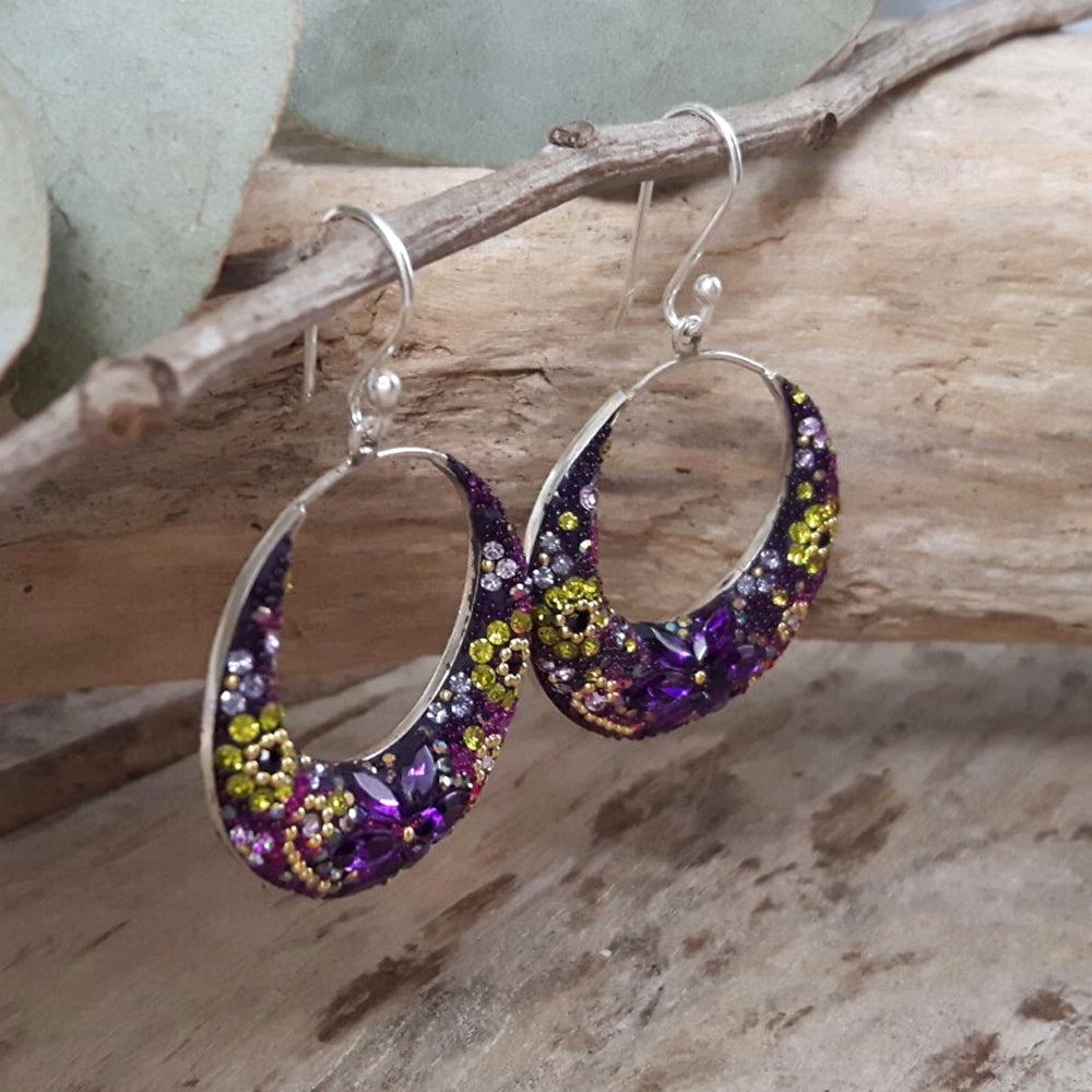 Allegra Hoop Tanzanite Dream Earrings