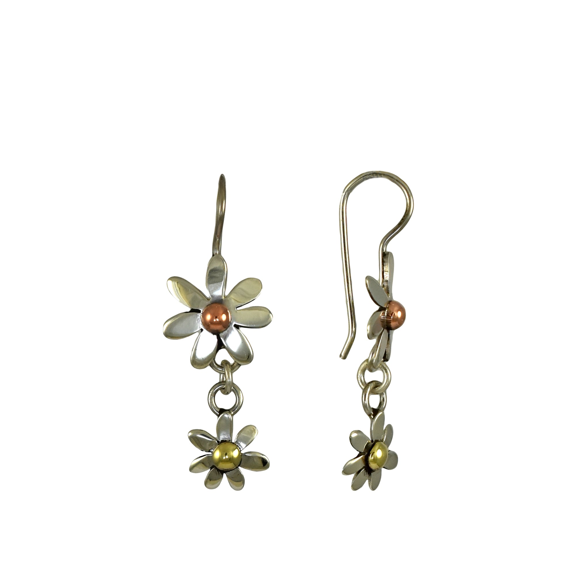 Flora Daisy Chain Double Drop Earrings