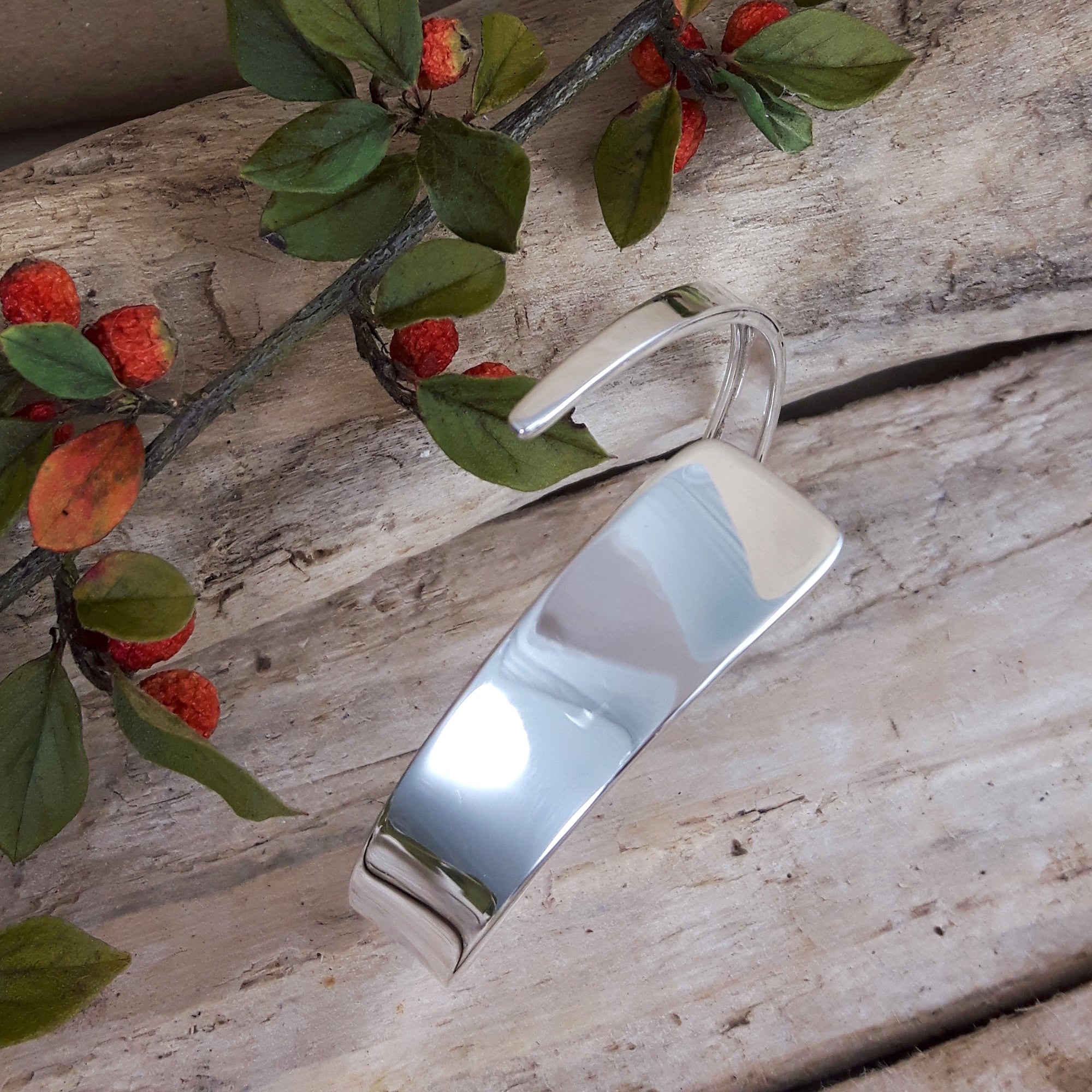 Divine Polished Silver Cuff