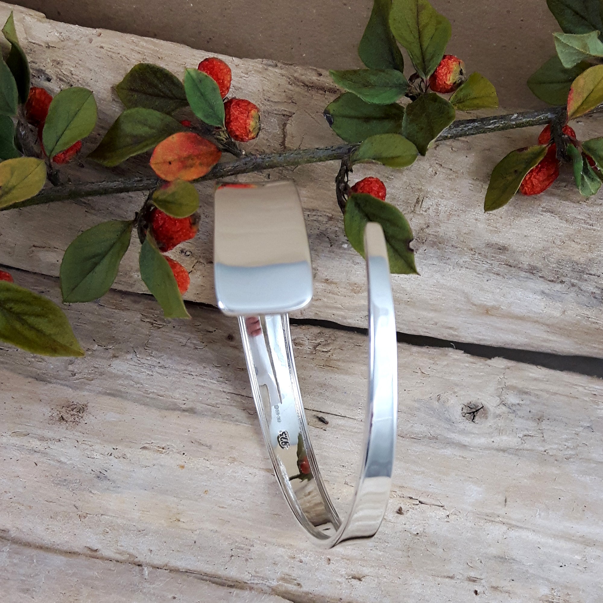 Divine Polished Silver Cuff