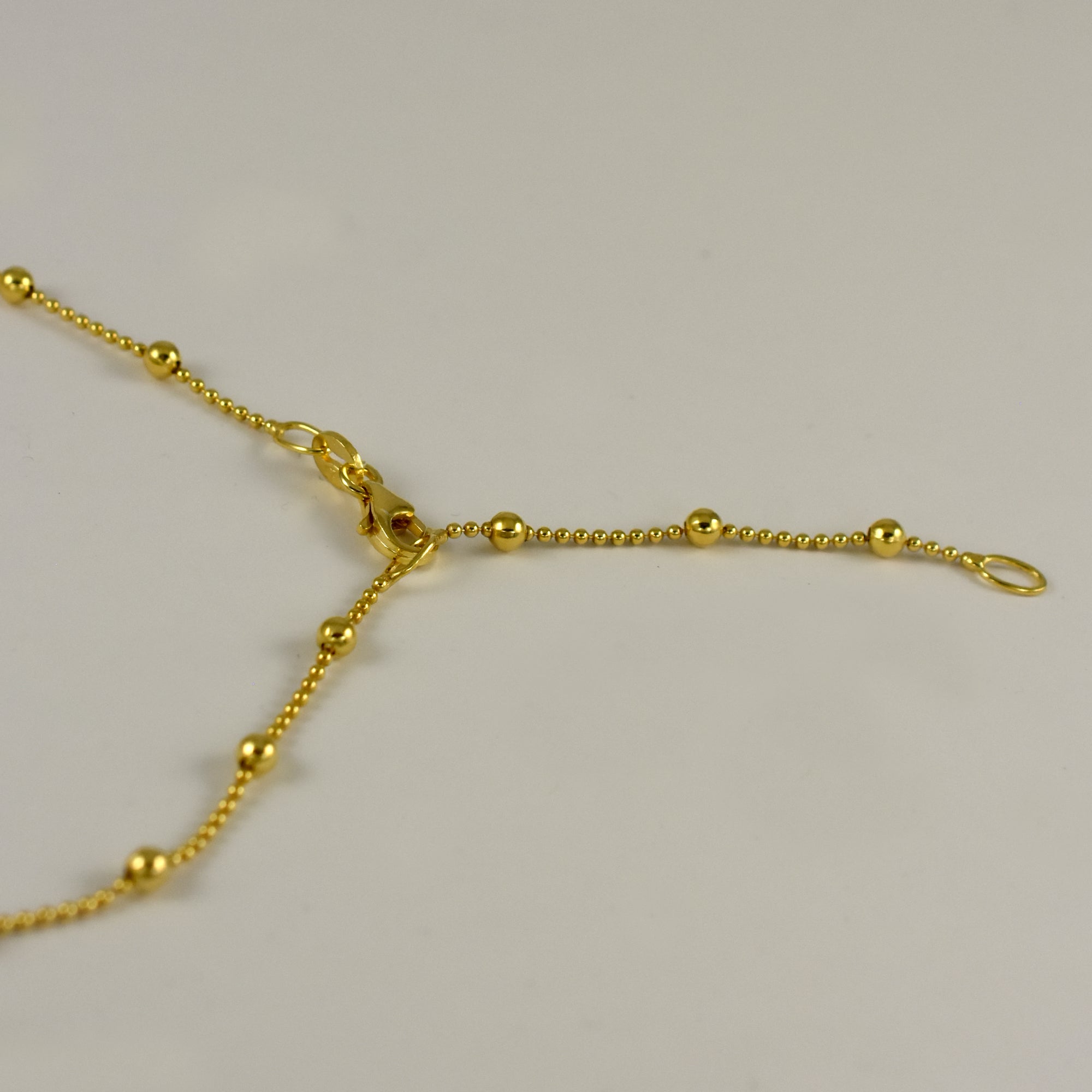 Dotty Gold Plated Chain Necklace 40-45cm