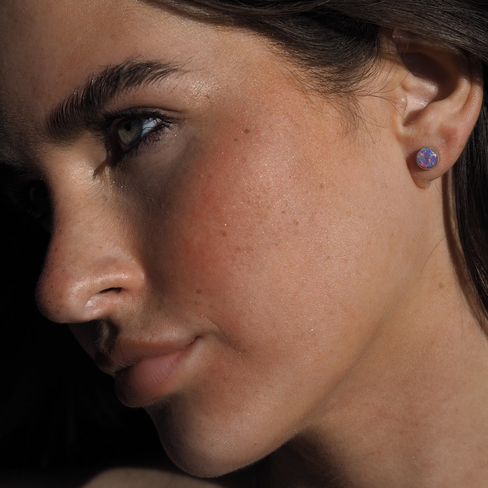 Flinder Lavender Dotty Stud Earrings