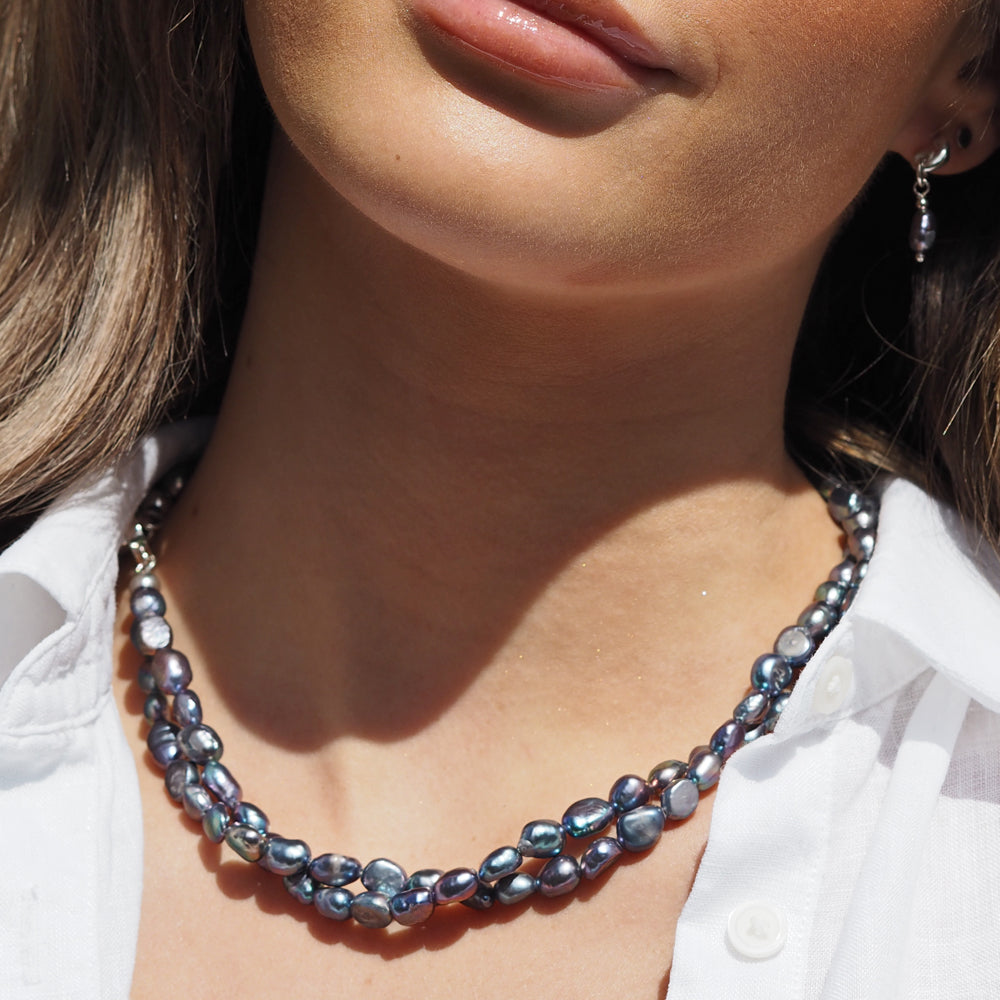 Ella Iridescent Pearl Necklace