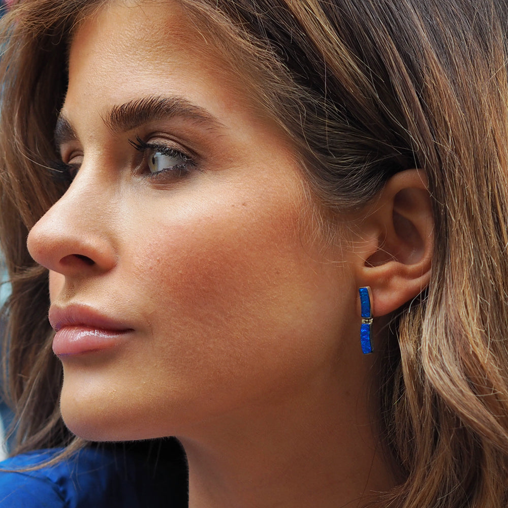 Flinder Blue Drift Stud Earrings