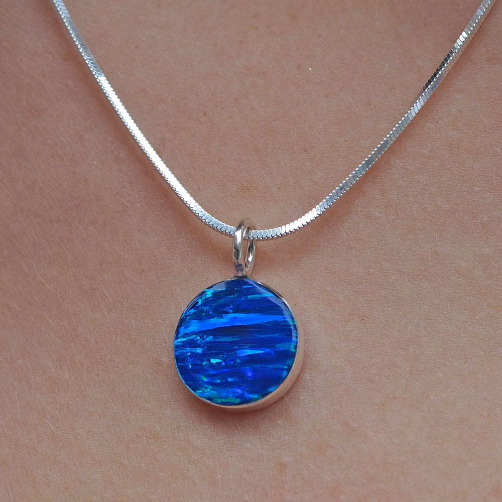 Flinder Blue Dotty Small Pendant