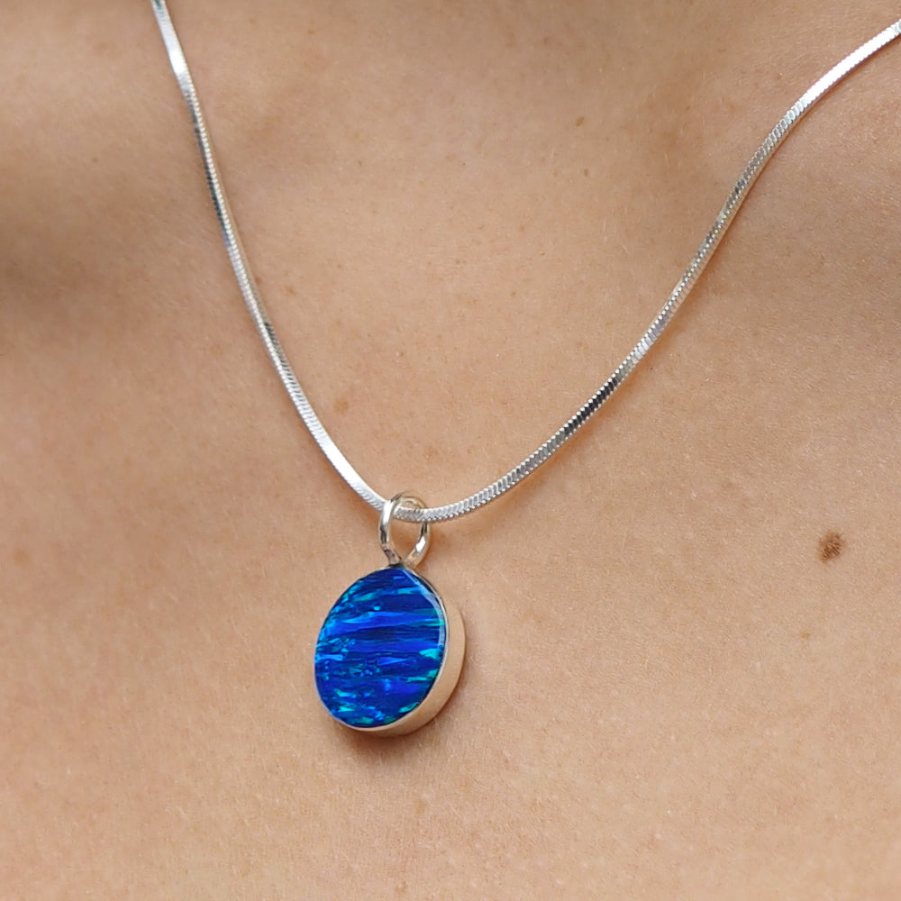 Flinder Blue Dotty Small Pendant