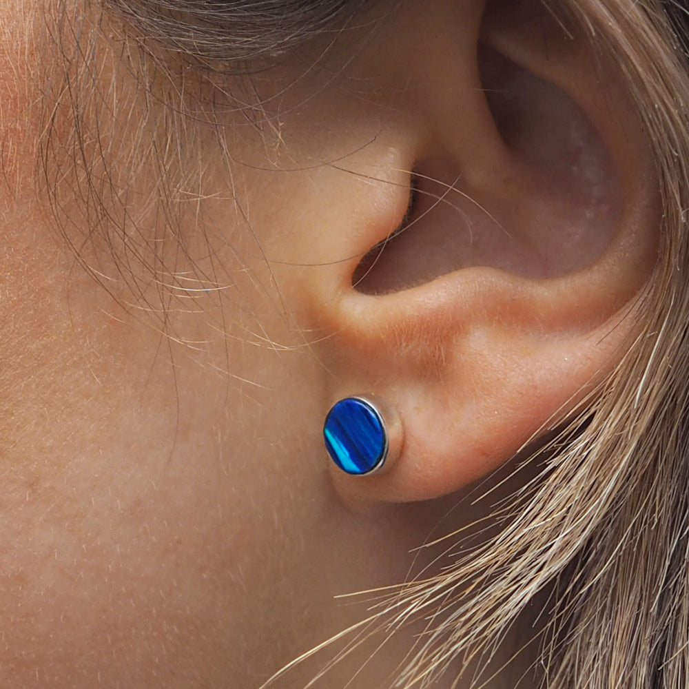 Flinder Blue Dotty Stud Earrings