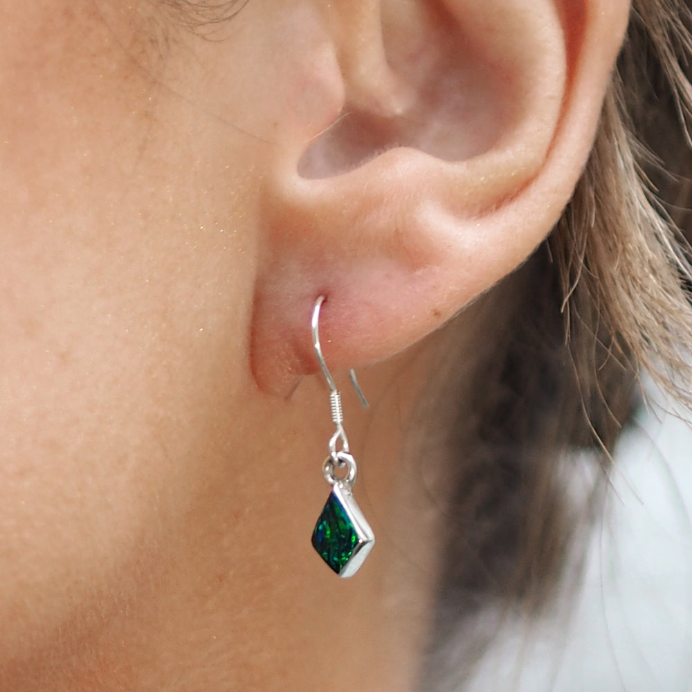 Flinder Emerald Kite Drop Earrings