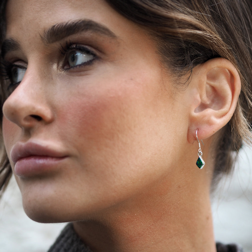 Flinder Emerald Kite Drop Earrings