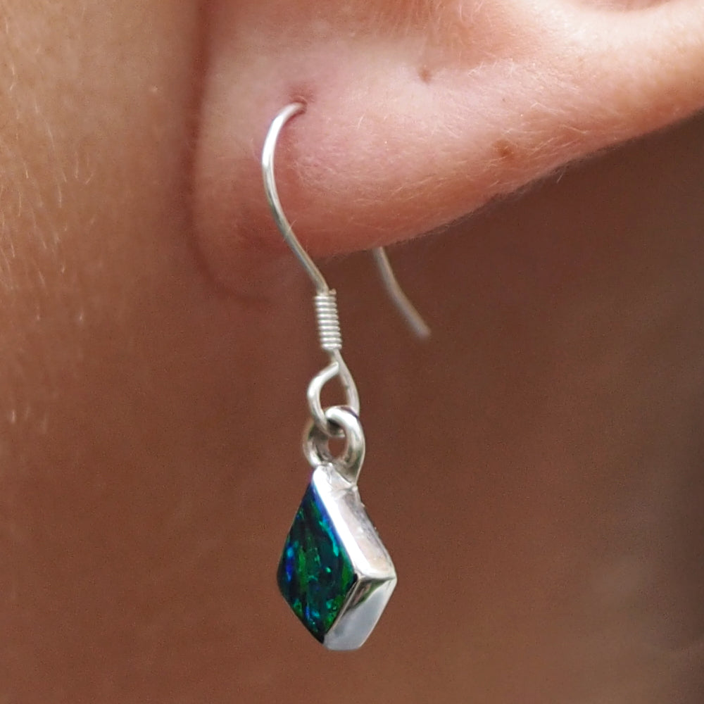 Flinder Emerald Kite Drop Earrings