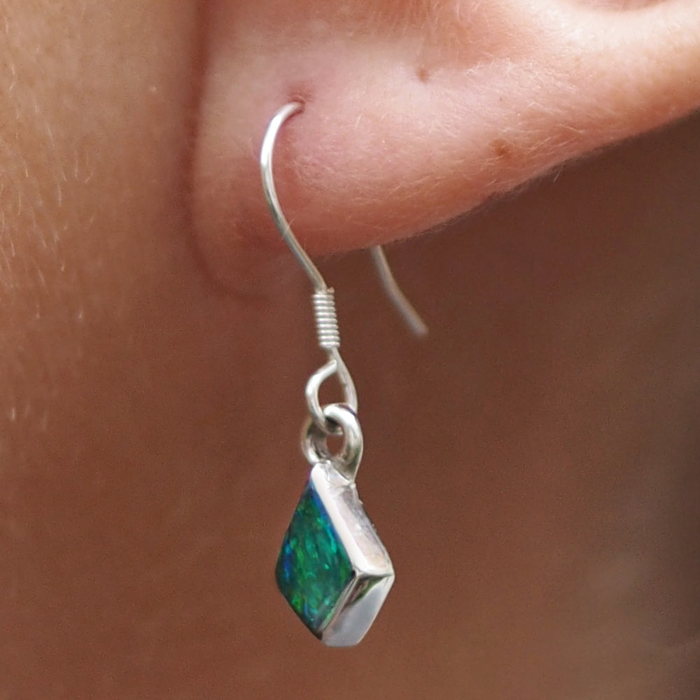 Flinder Green Kite Drop Earrings