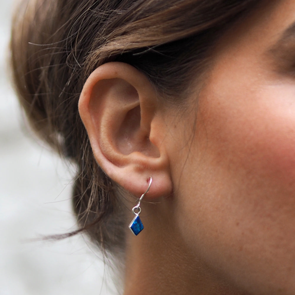 Flinder Blue Kite Drop Earrings