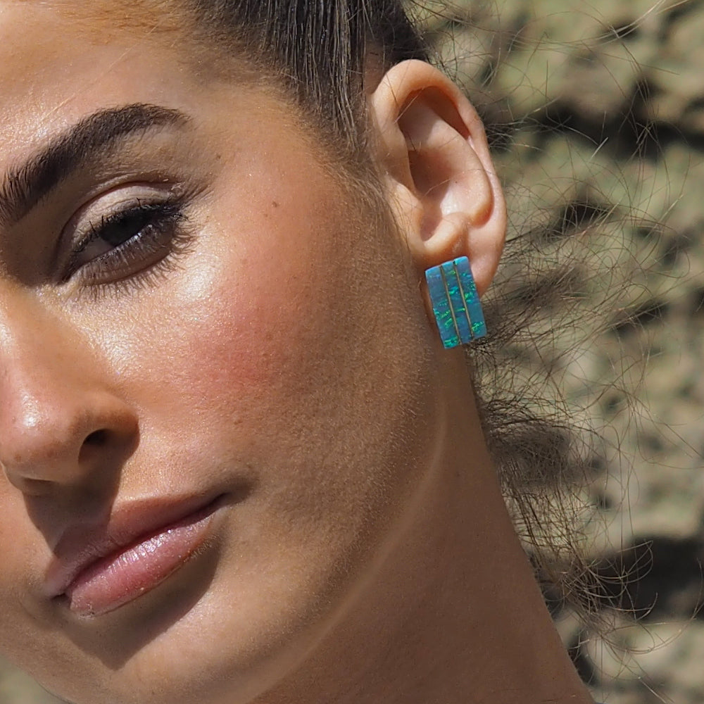 Flinder Nouveau Turquoise Stud Earring