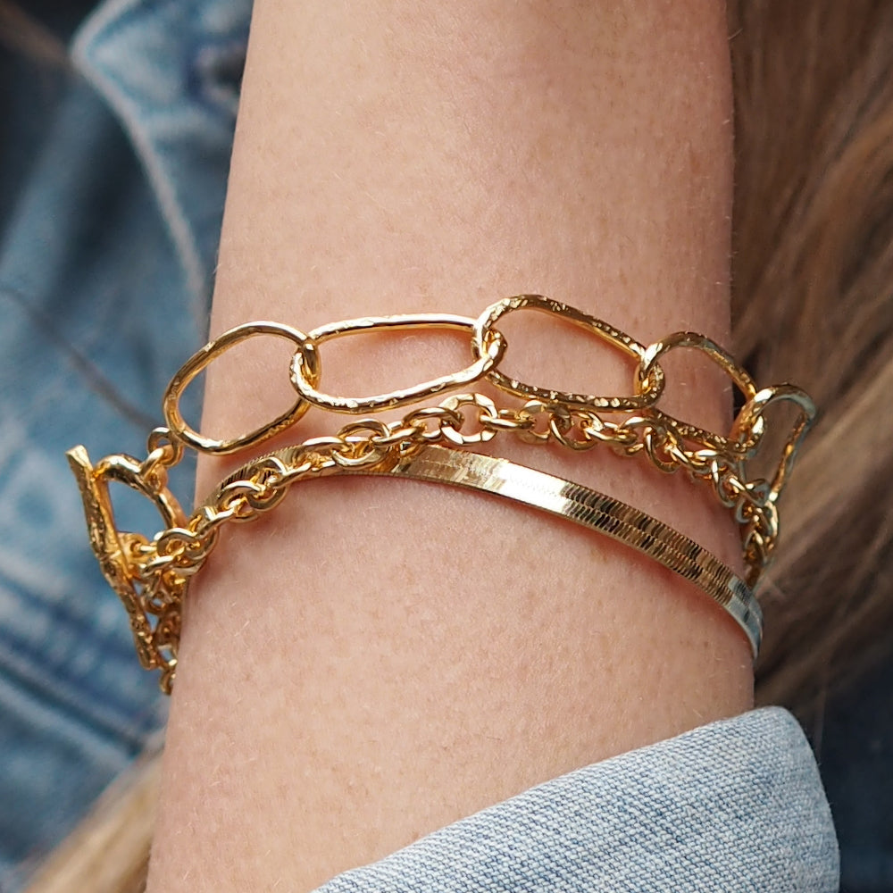 Foresta Phoebe T-Bar Gold Bracelet