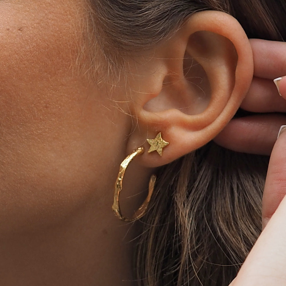 Foresta Tiny Star Gold Stud Earrings