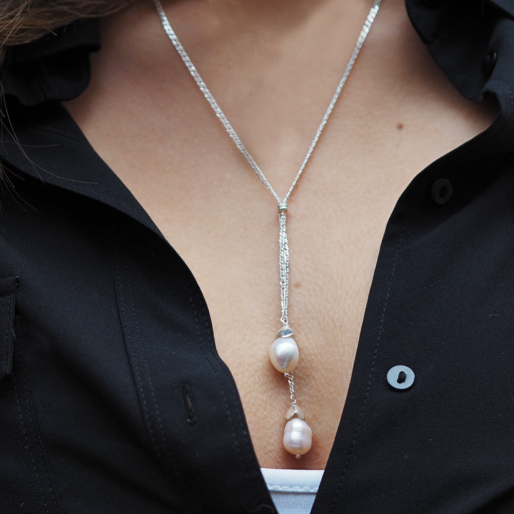 Lilith White Pearl Necklace