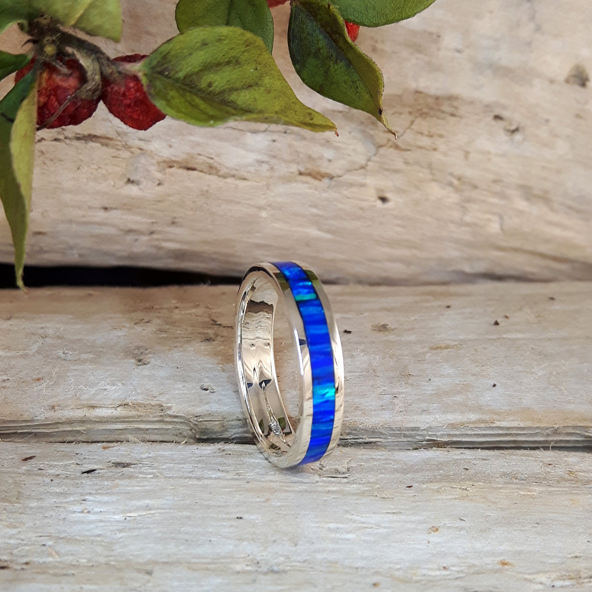 Flinder Blue Opal Ring