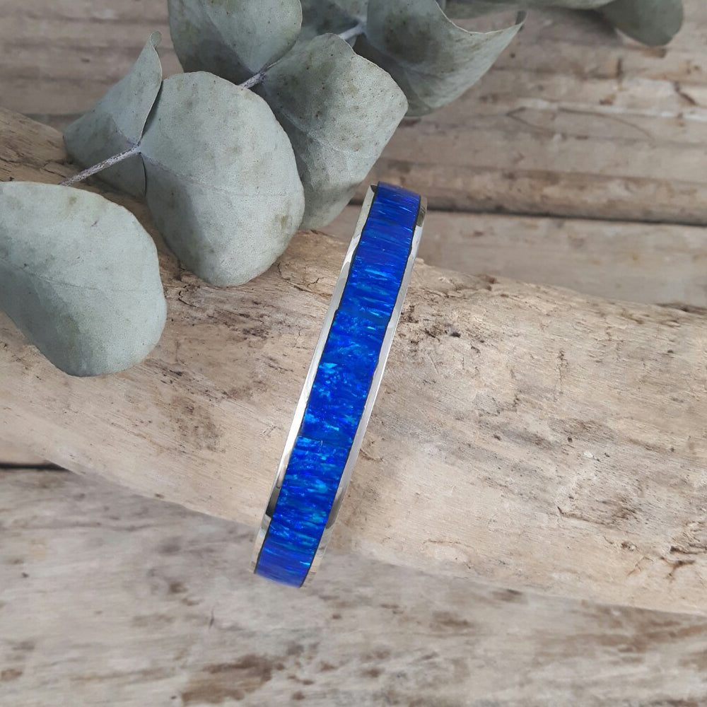 Flinder Blue Wide Bangle